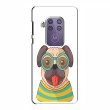 Чехол для Motorola One Macro (AlphaPrint) с печатью (ПРОЗРАЧНЫЙ ФОН) Собака Король - купить на Floy.com.ua