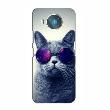 Чехол с принтом (на черном) для Nokia 8.3 (AlphaPrint) Кот в очках - купить на Floy.com.ua