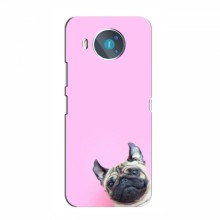 Чехол с принтом (Прикольные) для Nokia 8.3 (AlphaPrint) Собака на розовом - купить на Floy.com.ua