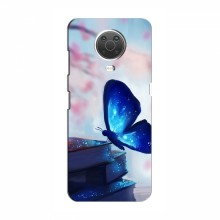 Чехол с печатью (Подарочные) для Nokia G10 (AlphaPrint) Бабочка синяя - купить на Floy.com.ua