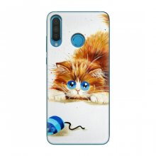 Чехлы с Котиками для Huawei P30 Lite / Nova 4e (VPrint) Котик и мишка - купить на Floy.com.ua