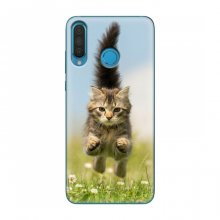 Чехлы с Котиками для Huawei P30 Lite / Nova 4e (VPrint) Прыжок кота - купить на Floy.com.ua