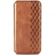 Кожаный чехол книжка GETMAN Cubic (PU) для Samsung Galaxy A02s / M02s Коричневый - купить на Floy.com.ua