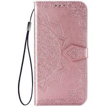 Кожаный чехол (книжка) Art Case с визитницей для Samsung Galaxy A02s Розовый - купить на Floy.com.ua