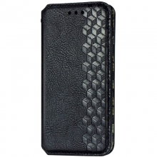 Кожаный чехол книжка GETMAN Cubic (PU) для Samsung Galaxy A21s Черный - купить на Floy.com.ua