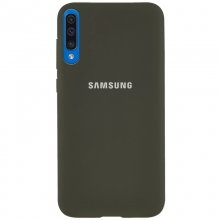 Чехол Silicone Cover Full Protective (AA) для Samsung Galaxy A50 (A505F) / A50s / A30s Оливковый - купить на Floy.com.ua