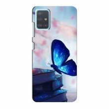 Чехол с печатью (Подарочные) для Samsung Galaxy A51 (A515) (AlphaPrint) Бабочка синяя - купить на Floy.com.ua