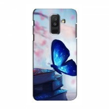 Чехол с печатью (Подарочные) для Samsung A6 Plus 2018, A6 Plus 2018, A605 (AlphaPrint) Бабочка синяя - купить на Floy.com.ua