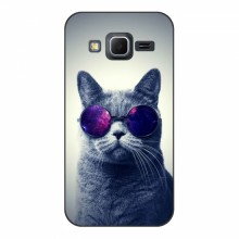 Чехол с принтом (на черном) для Samsung G360 / G361, Core Prime (AlphaPrint) Кот в очках - купить на Floy.com.ua