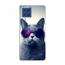 Чехол с принтом (на черном) для Samsung Galaxy F62 (AlphaPrint) Кот в очках - купить на Floy.com.ua