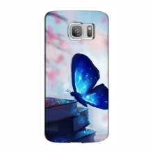 Чехол с печатью (Подарочные) для Samsung S7 Еdge, G935 (AlphaPrint) Бабочка синяя - купить на Floy.com.ua