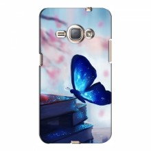 Чехол с печатью (Подарочные) для Samsung J1 Ace, J110 (AlphaPrint) Бабочка синяя - купить на Floy.com.ua