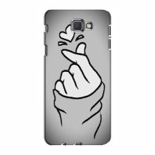 Чехол с принтом для Samsung J5 Prime, G570 (AlphaPrint - Знак сердечка) Серый фон - купить на Floy.com.ua