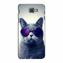Чехол с принтом (на черном) для Samsung J5 Prime, G570 (AlphaPrint) Кот в очках - купить на Floy.com.ua
