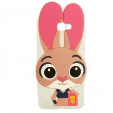3D чехол для Samsung Galaxy J7 Prime, G610 в форме кролика Джуди Хоппс Розовый - купить на Floy.com.ua