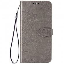Кожаный чехол (книжка) Art Case с визитницей для Samsung Galaxy M31s Серый - купить на Floy.com.ua