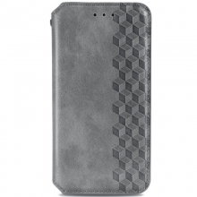 Кожаный чехол книжка GETMAN Cubic (PU) для Samsung Galaxy M51 Серый - купить на Floy.com.ua