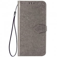 Кожаный чехол (книжка) Art Case с визитницей для Samsung Galaxy M51 Серый - купить на Floy.com.ua