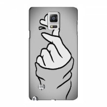 Чехол с принтом для Samsung Note 4, N910 (AlphaPrint - Знак сердечка) Серый фон - купить на Floy.com.ua