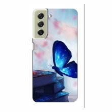 Чехол с печатью (Подарочные) для Samsung Galaxy S21 FE (AlphaPrint) Бабочка синяя - купить на Floy.com.ua