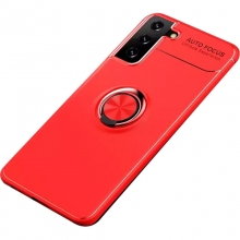 TPU чехол Deen ColorRing под магнитный держатель (opp) для Samsung Galaxy S21+ Красный - купить на Floy.com.ua