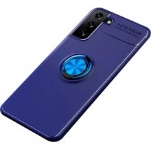 TPU чехол Deen ColorRing под магнитный держатель (opp) для Samsung Galaxy S21+ Синий - купить на Floy.com.ua
