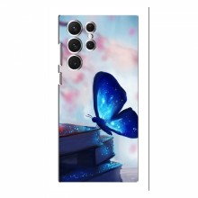 Чехол с печатью (Подарочные) для Samsung Galaxy S22 Ultra (AlphaPrint) Бабочка синяя - купить на Floy.com.ua