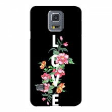 Чехол с принтом (Дизайнерские) для Samsung S5 mini, Galaxy S5 mini, G800 (AlphaPrint) Цветы - LOVE - купить на Floy.com.ua