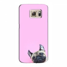 Чехол с принтом (Прикольные) для Samsung S6 Edge, G925 (AlphaPrint) Собака на розовом - купить на Floy.com.ua