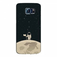Чехол для Samsung S6, Galaxy S6, G920 (AlphaPrint) с печатью (ТОП продаж) Космонавт на луне - купить на Floy.com.ua