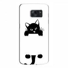 Эксклюзивный чехол для Samsung S7, Galaxy S7, G930 (AlphaPrint - Мультяшные) Кот на заборе - купить на Floy.com.ua