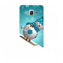 Новогодние Чехлы для Samsung J2 Prime, G532 (VPrint) Снеговик на лыжах - купить на Floy.com.ua