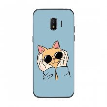 Чехол на Samsung J2 2018, J250 с Котами (VPrint) Котик в очках - купить на Floy.com.ua
