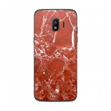 Мраморный чехол на Samsung J2 2018, J250 (VPrint) Красный мрамор - купить на Floy.com.ua