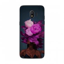 Чехлы (ART) Цветы на Samsung J2 2018, J250 (VPrint) Девушка с цветами - купить на Floy.com.ua
