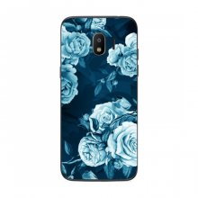 Чехлы (ART) Цветы на Samsung J2 2018, J250 (VPrint) Голубые Бутоны - купить на Floy.com.ua