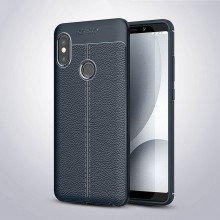 ТПУ накладка Autofocus с имитацией кожи для Samsung M20 Синий - купить на Floy.com.ua