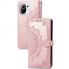 Кожаный чехол (книжка) Art Case с визитницей для Xiaomi Mi 11 Lite Розовый - купить на Floy.com.ua