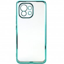 Прозрачный силиконовый чехол глянцевая окантовка Full Camera для Xiaomi Mi 11 Зеленый - купить на Floy.com.ua