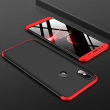 Чехол LikGus 360 для Xiaomi Mi A2 / Mi 6X (пластиковая накладка) Черный-красный - купить на Floy.com.ua