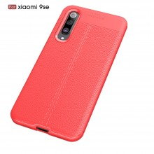 ТПУ накладка Autofocus с имитацией кожи для Xiaomi Mi 9 SE (Special Edition) Красный - купить на Floy.com.ua