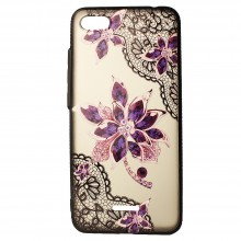 Накладка Rock Tattoo Art Case для Xiaomi Redmi 6A Фиолетовый цветок - купить на Floy.com.ua