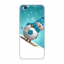 Новогодние Чехлы для Xiaomi Redmi Go (VPrint) Снеговик на лыжах - купить на Floy.com.ua