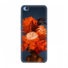 Чехлы (ART) Цветы на Xiaomi Redmi Go (VPrint) Оранжевые цветы - купить на Floy.com.ua