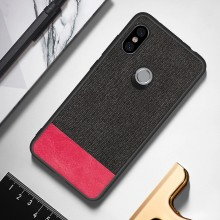 Тканевая накладка Textile для Xiaomi Redmi Note 6 Pro (ТПУ+ткань) Красный - купить на Floy.com.ua