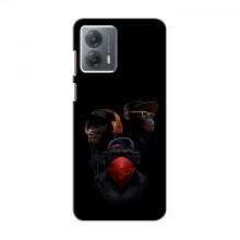 Крутые Чехлы для Motorola MOTO G73 (AlphaPrint) Тры обезьяны - купить на Floy.com.ua