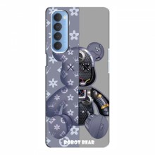 Крутые Чехлы для OPPO Reno 4 Pro (AlphaPrint) Робот Мишка Луи Витон - купить на Floy.com.ua