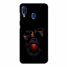 Крутые Чехлы для Samsung Galaxy A20 2019 (A205F) (AlphaPrint) Тры обезьяны - купить на Floy.com.ua