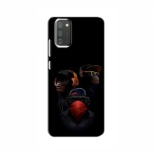 Крутые Чехлы для Samsung Galaxy M02s (AlphaPrint) Тры обезьяны - купить на Floy.com.ua