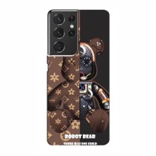 Крутые Чехлы для Samsung Galaxy S21 Ultra (AlphaPrint) Медведь Луи Витон - купить на Floy.com.ua